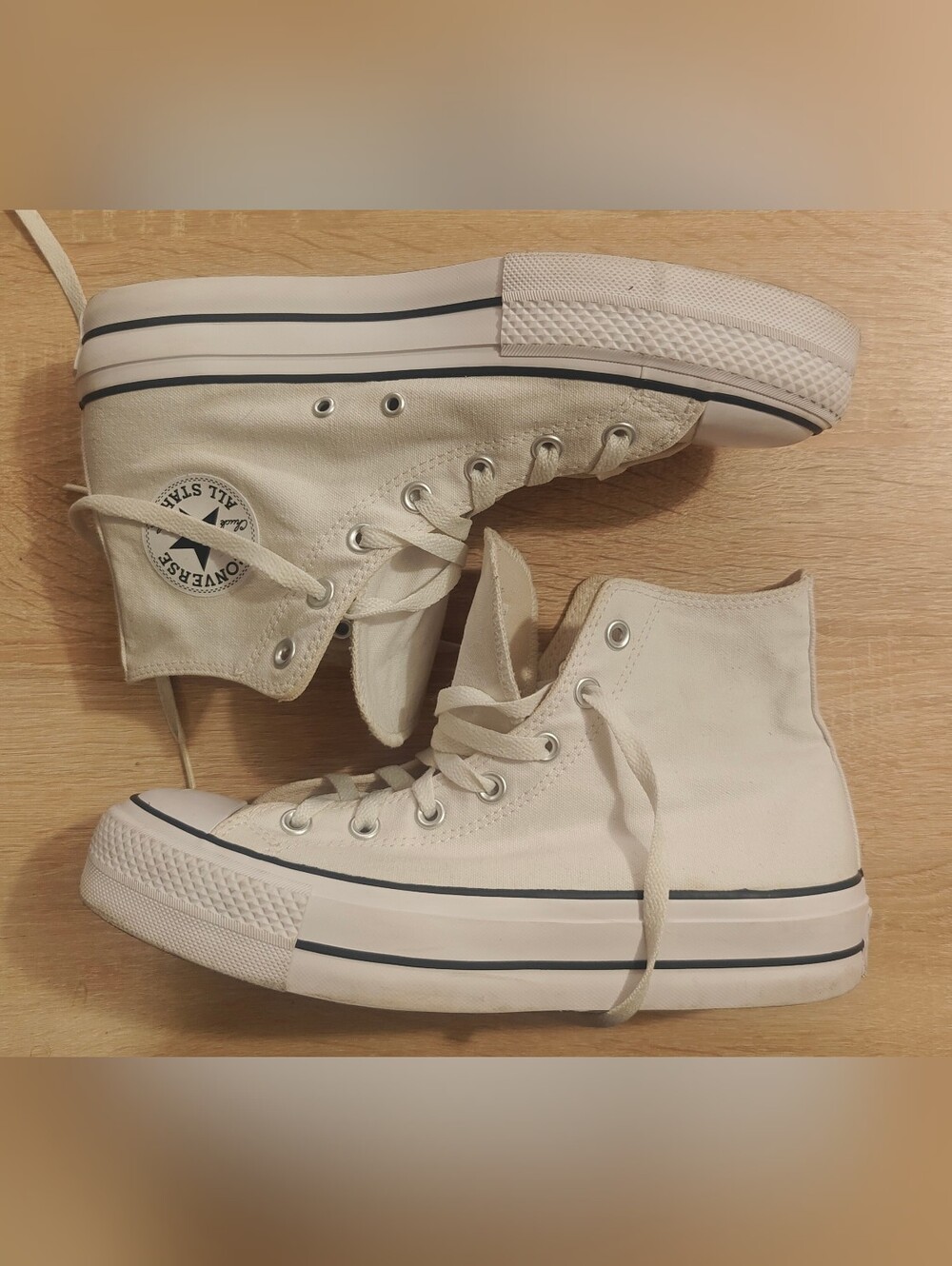 Converse Chuck Taylor All Star Lift Platform High Top White Size 10 - Picture 1 of 12